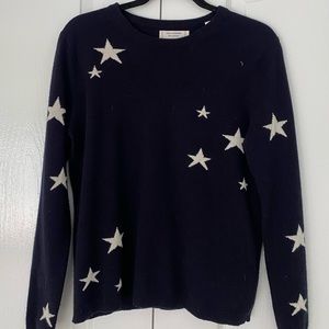 Chinti and Parker navy size medium. 
cashmere sweater with white stars.